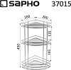 Полка угловая Sapho Chrom Line 37015, хром