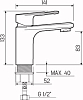 Смеситель для умывальника РМС SL134-001F, хром