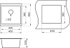Комплект кухонная мойка Granula GR-4451 шварц + смеситель Granula GR-2024 шварц