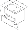 Тумба под раковину Am.Pm Bliss D M55FHX0602VF 60 см белая венге