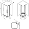 Душевой уголок AM.PM Func 90x90 W84G-403-9090-МТ, хром