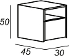 Шкафчик Cezares Space 55031 spatolato bianco