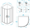 Душевой уголок RGW Classic CL-54B 90x90 32095499-14, профиль черный