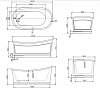 Акриловая ванна BelBagno 168х90 BB32-MATT белый матовый