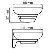 Мыльница WasserKRAFT Glan K-5100 K-5129 белый;черный