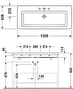 Раковина 120 см Duravit 2 Nd Floor 0491120000