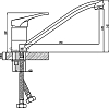 Смеситель Rossinka B B35-21 для кухонной мойки