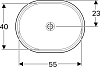 Раковина под столешницу 46x61 см Geberit VariForm 500.759.01.2 без отверстия перелива, белый