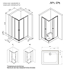 Душевой уголок 100x80 AM.PM X-joy W94G-403-100280-BТ1К стекло прозрачное, профиль черный матовый