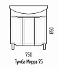 Тумба под раковину Corozo Мирра 75 SD-00001515, белый