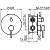 Смеситель для ванны с душем Plumberia Selection Ixo KIT1901OB золото