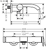 Смеситель для ванны с душем Hansgrohe Vivenis 75420670, матовый чёрный