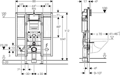 Система инсталляции для унитазов Geberit Duofix 111.375.00.5