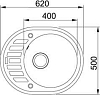 Кухонная мойка 62 см Franke Ronda ROG 611С 3.5" 114.0263.467, оникс