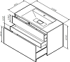 Тумба под раковину Am.Pm Inspire 2.0 M50AFHX1003EGM 100 см