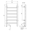 Полотенцесушитель электрический Domoterm Классик DMT 109-6 40x80 ЧРН EK R черный