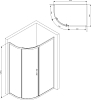 Душевой уголок AM.PM Like Solo Slide 120x80 W83G-302U120CT64 профиль хром матовый, стекло прозрачное