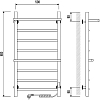 Электрический полотенцесушитель Laris Лавина П9 500x800 R 73207651 с полкой, хром