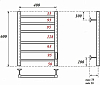 Полотенцесушитель электрический Point PN10846 П6 400x600 диммер справа, хром