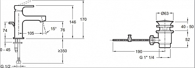 Смеситель для раковины Jacob Delafon Strayt E8776-CP