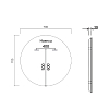 Зеркало Vincea VLM-3DE700-2 70 см, c сенсорным выключателем и диммером, с функцией антизапотевания