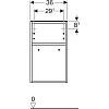 Шкаф 36 см Geberit Smyle Square 500.358.JK.1, тёмно-серый