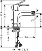 Смеситель для биде Hansgrohe Rebris S 72212000, хром