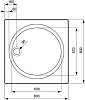 Поддон для душа 80x80 см Ideal Standard Connect K197801 слив 90 мм, белый