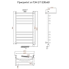 Полотенцесушитель электрический Тругор Приоритет серия 2 Приоритет2/элТЭН10060П хром