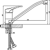 Смеситель Rossinka B B35-21U для кухонной мойки