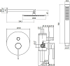 Душевая система Gattoni Circle Two 9190/PDBO, белый матовый