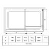 Душевая перегородка RGW WA-021B 35102190-84 профиль черный, стекло прозрачное