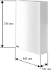 Шкаф зеркальный СанТа Стандарт 113002 50 см, белый