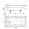 Чугунная ванна Delice Parallel DLR220506-AS белый