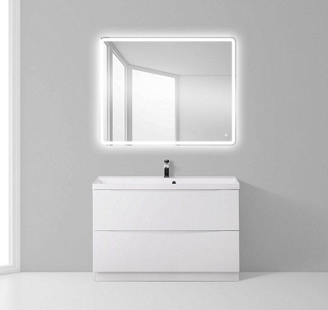 Тумба для комплекта BelBagno MARINO-900-2C-PIA-BL-P bianco lucido