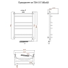 Полотенцесушитель электрический Тругор Приоритет серия 3 Приоритет3/элТЭН8040П хром