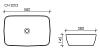 Раковина Ceramicanova Form CN2003 58 x 38 x 14.5 см, накладная, без перелива
