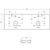 Столешница под раковину BelBagno EK-140-2-BL 140 см, Bianco Lucido