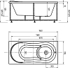 Акриловая ванна Aquatek Афродита 150x70 см AFR150-0000043, белый