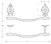 Полотенцедержатель Migliore Elisabetta 17004 бронза