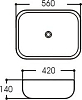 Раковина накладная Aquatek 56 AQ5526-00, белый