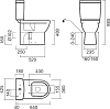 Унитаз-компакт Sanitana Mobil H8247160000231 с бачком H8277130002101, белый