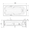 Акриловая ванна Jacuzzi Hexis 9F43-238A/9F23-6480/ белый