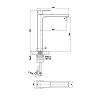 Смеситель для раковины Vincea Cube VBF-1C02GM, вороненая сталь