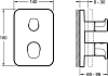 Смеситель для душа Jacob Delafon Modulo E75385-CP, термостатический, хром