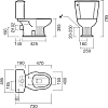 Унитаз-компакт Sanitana Grecia NC888661arona + гигиенический душ