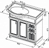 Тумба с раковиной Aquanet Луис 90 L 00212782 бежевый