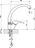 Смеситель Florentina Омега AV для кухонной мойки песочный