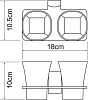 Подстаканник двойной Wasserkraft Leine 5028D