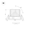 Встраиваемый светодиодный светильник Arlight MS-Forecast-Built-Turn-R102-12W Warm3000 035449